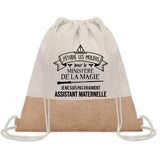 Sac Fête des Pères Papi Papa Cadeau anniversaire Noël Travail Boulot Métier Départ Retraite Collègue Homme cabas shopping plage