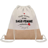 Sac Fête des Mères Mamie Maman Cadeau anniversaire Noël Travail Métier Départ Retraite Collègue Femme cabas shopping plage