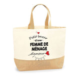 Sac Jute Fête des Mères Fêtes des Pères Mamie Papi Famille Idée Cadeau anniversaire Noël Travail Boulot Métier Départ Retraite Collègue Femme Homme