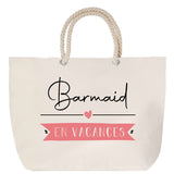 Sac Fête des Mères Mamie Famille Idée Cadeau anniversaire Noël Travail Boulot Métier Départ Retraite Collègue Femme cabas shopping plage