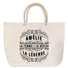 Sac Fête des Mères Mamie Famille Idée Cadeau anniversaire Noël Travail Boulot Métier Départ Retraite Collègue Femme cabas shopping plage