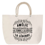 Sac Fête des Mères Mamie Famille Idée Cadeau anniversaire Noël Travail Boulot Métier Départ Retraite Collègue Femme cabas shopping plage
