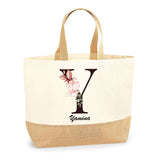 Sac Jute Fête des Mères Fêtes des Pères Mamie Papi Famille Idée Cadeau anniversaire Noël Travail Boulot Métier Départ Retraite Collègue Femme Homme