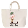 Sac Fête des Mères Mamie Famille Idée Cadeau anniversaire Noël Travail Boulot Métier Départ Retraite Collègue Femme cabas shopping plage