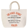 Sac Fête des Mères Mamie Famille Idée Cadeau anniversaire Noël Travail Boulot Métier Départ Retraite Collègue Femme cabas shopping plage