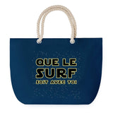 Sac de plage Bleu anse corde Surf soit avec toi