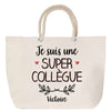 Sac Fête des Mères Mamie Famille Idée Cadeau anniversaire Noël Travail Boulot Métier Départ Retraite Collègue Femme cabas shopping plage