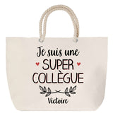 Sac Fête des Mères Mamie Famille Idée Cadeau anniversaire Noël Travail Boulot Métier Départ Retraite Collègue Femme cabas shopping plage