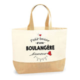 Sac Jute Fête des Mères Fêtes des Pères Mamie Papi Famille Idée Cadeau anniversaire Noël Travail Boulot Métier Départ Retraite Collègue Femme Homme