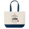 Sac de shopping bleu Bazar d'une Carine d'amour