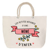 Sac Fête des Mères Mamie Famille Idée Cadeau anniversaire Noël Travail Boulot Métier Départ Retraite Collègue Femme cabas shopping plage