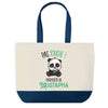 Sac de shopping bleu Mustapha Pas Touche Panda