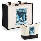 Cabas homme ou femme sac plage ou shopping tote bag pochette trousse Idée cadeau original pour anniversaire Noël travail départ retraite collègue famille fete des mères fetes des pères papa maman mamie papi