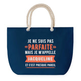 Sac de plage Bleu anse corde Jacqueline Parfaite