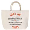 Sac Fête des Mères Mamie Famille Idée Cadeau anniversaire Noël Travail Boulot Métier Départ Retraite Collègue Femme cabas shopping plage