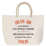 Sac Fête des Mères Mamie Famille Idée Cadeau anniversaire Noël Travail Boulot Métier Départ Retraite Collègue Femme cabas shopping plage