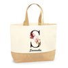 Sac Jute Fête des Mères Fêtes des Pères Mamie Papi Famille Idée Cadeau anniversaire Noël Travail Boulot Métier Départ Retraite Collègue Femme Homme