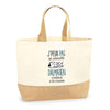 Sac Jute Fête des Mères Fêtes des Pères Mamie Papi Famille Idée Cadeau anniversaire Noël Travail Boulot Métier Départ Retraite Collègue Femme Homme
