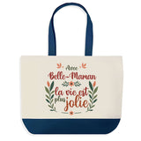 Sac Fête des Mères Mamie Famille Idée Cadeau anniversaire Noël Travail Boulot Métier Départ Retraite Collègue Femme cabas shopping plage