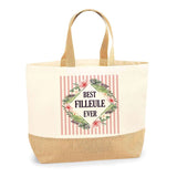 Sac Jute Fête des Mères Fêtes des Pères Mamie Papi Famille Idée Cadeau anniversaire Noël Travail Boulot Métier Départ Retraite Collègue Femme Homme