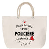 Sac Fête des Mères Mamie Famille Idée Cadeau anniversaire Noël Travail Boulot Métier Départ Retraite Collègue Femme cabas shopping plage