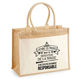 Sac Fête des Mères Mamie MAman Soeur Femme Famille Idée Cadeau anniversaire Noël Travail Boulot Métier Départ Retraite Collègue Femme cabas shopping plage