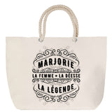 Sac Fête des Mères Mamie Famille Idée Cadeau anniversaire Noël Travail Boulot Métier Départ Retraite Collègue Femme cabas shopping plage