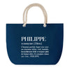 Sac de plage Bleu anse corde Philippe Définition Homme