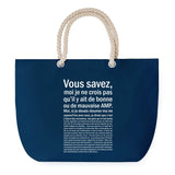 Sac de plage Bleu anse corde AMP Bonne ou de Mauvaise