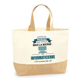 Sac Jute Fête des Mères Fêtes des Pères Mamie Papi Famille Idée Cadeau anniversaire Noël Travail Boulot Métier Départ Retraite Collègue Femme Homme