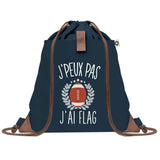 sac a dos bleu coton recycle avec pochette idee cadeau originale pour collegue ami prof ou membre de la famille cadeau mixte noel anniversaire secret santa ou depart au travail sac leger pratique et ecologique design breton moderne