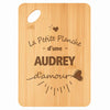 Planche bambou gravée personnalisée femme idée cadeau Fête des Mères apéro 30×20 prénom cuisine plateau fromage anniversaire noel maman mamie