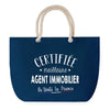 Sac de plage Bleu anse corde Certifiée meilleure Agent Immobilier