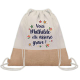 Sac Fête des Mères Mamie Famille Idée Cadeau anniversaire Noël Travail Boulot Métier Départ Retraite Collègue Femme cabas shopping plage