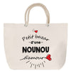 Sac Fête des Mères Mamie Famille Idée Cadeau anniversaire Noël Travail Boulot Métier Départ Retraite Collègue Femme cabas shopping plage