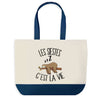 Sac de shopping bleu Sieste c'est la Vie