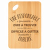 Planche bambou gravée personnalisée femme idée cadeau Fête des Mères apéro 30×20 prénom cuisine plateau fromage anniversaire noel maman mamie