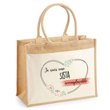 Sac Fête des Mères Mamie MAman Soeur Femme Famille Idée Cadeau anniversaire Noël Travail Boulot Métier Départ Retraite Collègue Femme cabas shopping plage