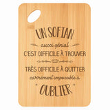 Planche bambou gravée personnalisée homme idée cadeau Fête des Pères apéro 30×20 prénom cuisine plateau fromage anniversaire noel papa papi 
