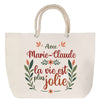 Sac Fête des Mères Mamie Famille Idée Cadeau anniversaire Noël Travail Boulot Métier Départ Retraite Collègue Femme cabas shopping plage