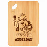 Planche bambou gravée personnalisée femme idée cadeau Fête des Mères apéro 30×20 prénom cuisine plateau fromage anniversaire noel maman mamie
