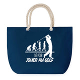 Sac de plage Bleu anse corde Né pour Golf
