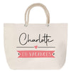 Sac Fête des Mères Mamie Famille Idée Cadeau anniversaire Noël Travail Boulot Métier Départ Retraite Collègue Femme cabas shopping plage