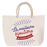 Sac Fête des Mères Mamie Famille Idée Cadeau anniversaire Noël Travail Boulot Métier Départ Retraite Collègue Femme cabas shopping plage
