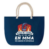 Sac de plage Bleu anse corde MMA Légende Humour Geek