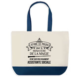 Sac de shopping bleu Assistante Sociale Ministère de la Magie