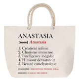 Sac Fête des Mères Mamie Famille Idée Cadeau anniversaire Noël Travail Boulot Métier Départ Retraite Collègue Femme cabas shopping plage