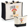 Cabas homme ou femme sac plage ou shopping tote bag pochette trousse Idée cadeau original pour anniversaire Noël travail départ retraite collègue famille fete des mères fetes des pères papa maman mamie papi