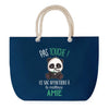 Sac de Plage Bleu avec Anse Corde Amour Pas Touche Panda