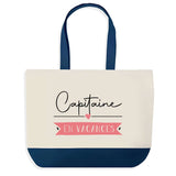 Sac de shopping bleu Capitaine en Vacances